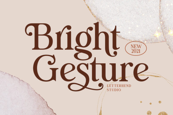 Bright Gesture: A Modern Serif Font for Crafters