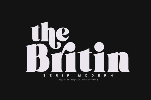Britin: A Bold Serif Font for Elegant Branding