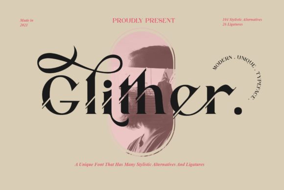 Glither: A Modern Serif Font for Polished Branding