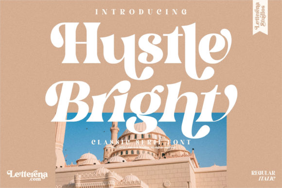 Hustle Bright: A Bold Serif Font for Web Design