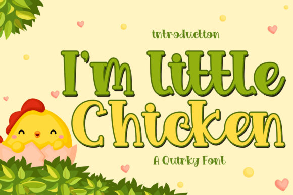 I m a Little Chicken: A Cute Serif Font for Editorial Design