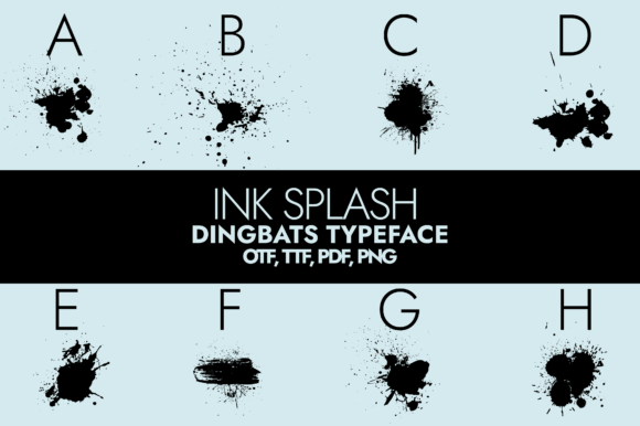 Ink Splash: A Creative Dingbats Font for Business Branding