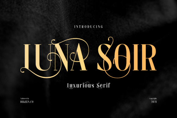 Luna Soir: The Elegant Serif Font for Campaigns