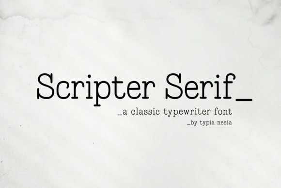 Scripter: A Casual Serif Font for Creative Makers