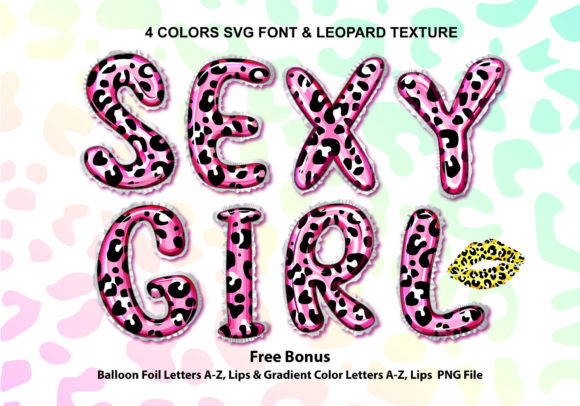 Sexy Girl: A Leopard Texture Color Font for Crafters