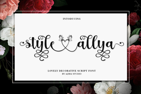 Style Allya: A Romantic Calligraphy Typeface for Brands