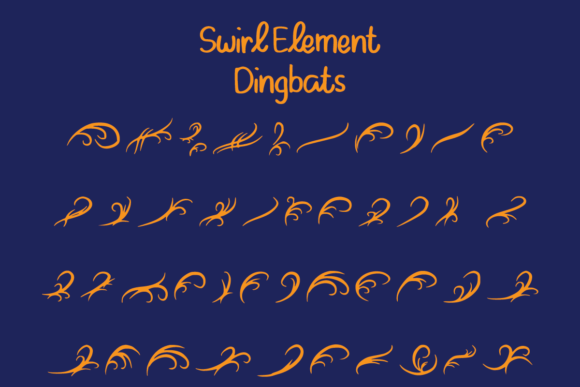Swirl Elements: A Delicate Dingbats Font for Editorial Design