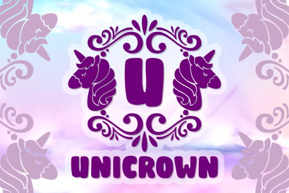 Unicrown: A Playful Unicorn Decorative Font for Makers